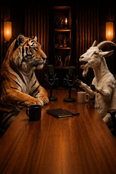 Tiger & Goat trade stories on the Rap AI podcast 🎙️✨ #VideoPodcast