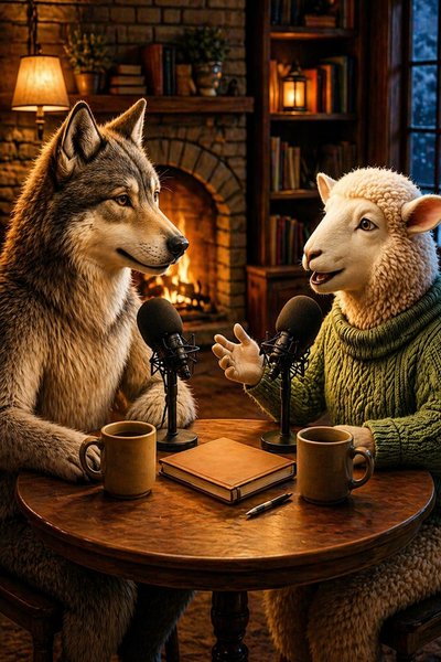 Wolf & Sheep return to trade more stories on the Rap AI podcast 🎙️✨ #VideoPodcast