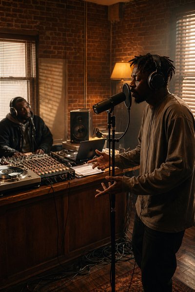 A fresh live-voice performance from the Rap AI booth — Take 6 🎤🔥 #StudioSession