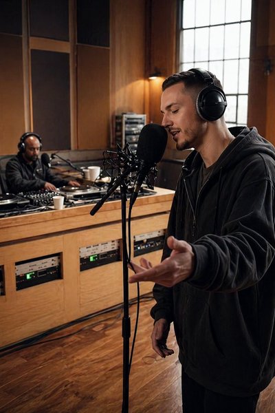 A fresh live-voice performance from the Rap AI booth — Take 5 🎤🔥 #StudioSession